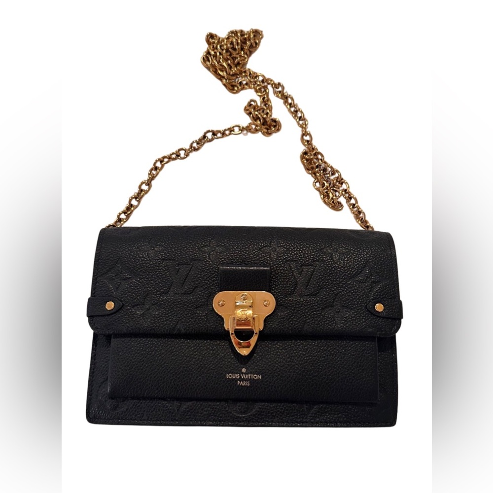 Vavin Chain Wallet Monogram Empreinte Leather - Black - Excellent